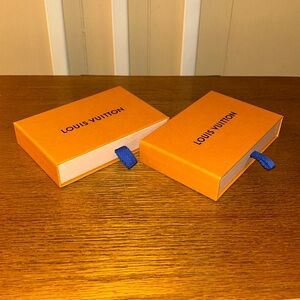 Louis Vuitton gift boxes.